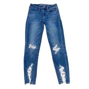 American Eagle Distressed Jegging Crop